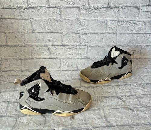 Scarpe Nike Air Jordan True Flight grigio nero scamosciato giovanile 343795 020 taglia 7 anni