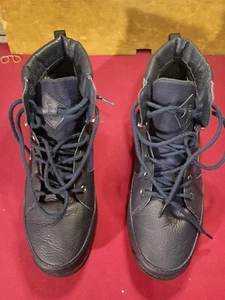 Men's Synthetic leather boots Lacoste size 10 Blue Very Nice Vintage Warm Snow - Picture 1 of 5
