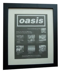 OASIS+Definitely Maybe+Forever+FRAMED POSTER+AD+ORIGINAL 1995+FAST WORLD SHIP - Picture 1 of 9