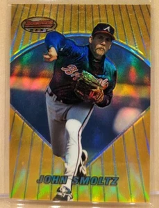 1996 Bowman's Best REFRACTOR #72 John Smoltz Braves HOF RARE PARALLEL - Picture 1 of 2