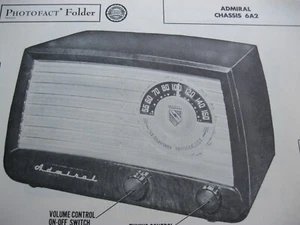 ADMIRAL 6A2, 6A21, 6A22, & 6A23 RADIO PHOTOFACT - Picture 1 of 1