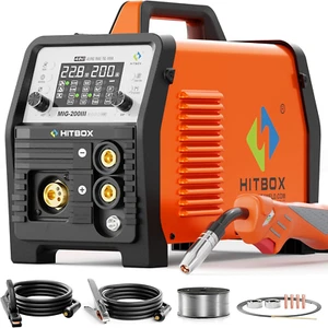 110V/220V Aluminum Welder 200A, 7 in 1 Gas Mig/Gasless Flux Core Mig/Stick/Lift - Picture 1 of 7