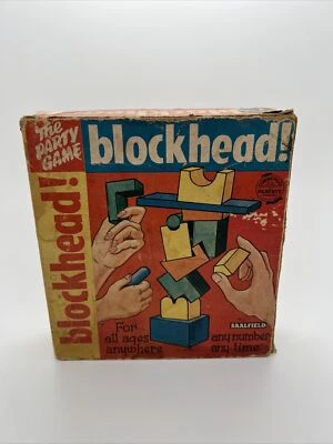 Vintage 1954 Blockhead The Party Game Saalfield Pub Akron, Ohio # 7563 - Image 1 of 4