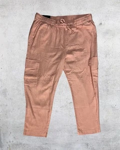 Pink Gap Linen Easy Pant Cargo NWT - Large - Picture 1 of 5