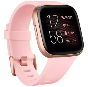 Fitbit Versa 2 Health & Fitness Smartwatch Voice Control Sleep Score Music Pink - Picture 1 of 11
