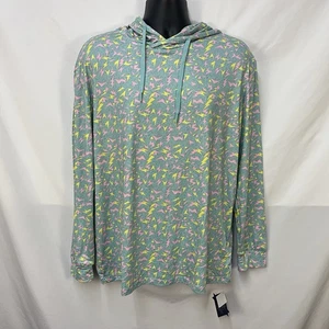 NUEVA SUDADERA CON CAPUCHA BURLEBO LIGHTNING BOLTS MANGA LARGA RENDIMIENTO TALLA L UPF 50 - Imagen 1 de 7