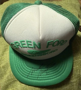 Vintage Nascar #6 Mark Martin AUTOGRAPHED Green Ford Greensboro, NC Adj. Cap - Picture 1 of 3
