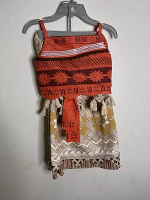 Disney Moana костюм 3 изделия размер 7/8 Disney Store платье выглядит новый!  - Изображение 1 из 4