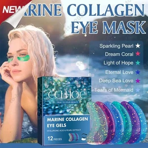 Eye Gel Patch for Anti-Wrinkle Tighten Skin Fine Lines Dark Circles Eye Bags - Picture 1 of 12