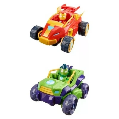 Hasbro MARVEL IRON MAN AWESOME FRIENDS Set personaggio 2 in 1 veicolo e armatura - Immagine 1 di 2