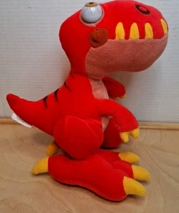 Eyenimal Red Dinosaur "Jay" Tyrannosaurus T-Rex Plush Googly Eyes Toy Vtg P12 - Picture 1 of 8