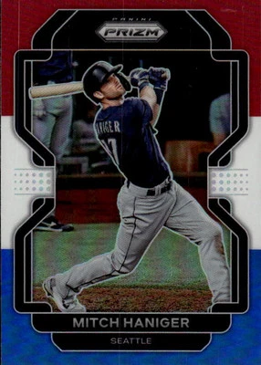 2022 Panini Prizm Mitch Haniger #65 Red/White/Blue Prizm Seattle Mariners 15M - Image 1 of 2
