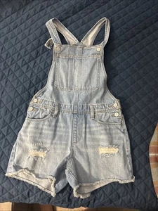 Girls Old Navy Denim Short Overalls- Size XL 14 - Picture 1 of 5
