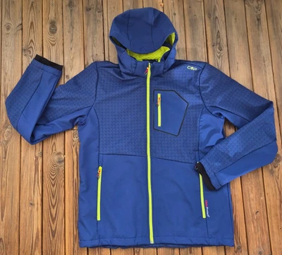 Softshelljacke CMP Jacke KapuzenjackeGr: 56 / XXL Blau/Apfelgrün Top Zustand - Bild 1 von 4