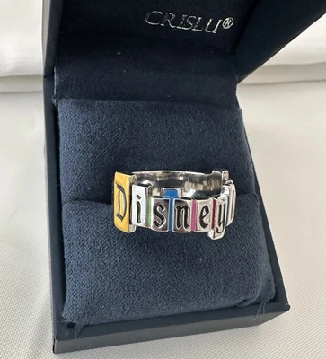 ANILLO CARPA DISNEY PARKS X CRISLU DISNEYLAND TALLA 8, SS/PLATINO PLATEADO NUEVO SIN CAJA Foto 1 de 4