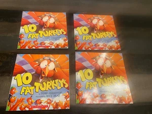 Lot of 4 Copies 10 Fat Turkeys by Tony Johnston Scholastic Books - Imagen 1 de 2