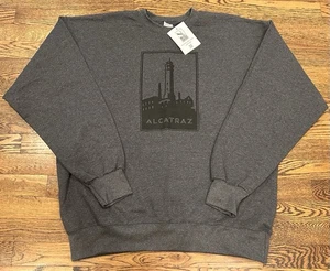 Alcatraz Island San Francisco Sweatshirt grau Hanes Größe Large neu mit Etikett Al Capone - Bild 1 von 8