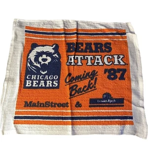 Chicago Bears Rally Towel 1987 Bears Attack 16x14” Vintage Football - Picture 1 of 8