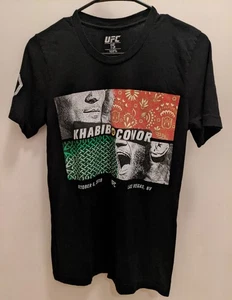 Khabib vs Conor Shirt Mens Small Official UFC 25 Years Black Cotton Short Sleeve - Picture 1 of 6