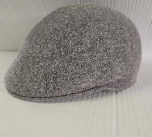 Yescribir Men's 100% Wool Cap Hat Size L Gray Newsboy Drivers Cabbie - Picture 1 of 7