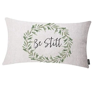 Rustic Be Still Pillow Cases Throw Pillow 20" x 12" (Pack of 1) Multi-bs13 - Picture 1 of 7