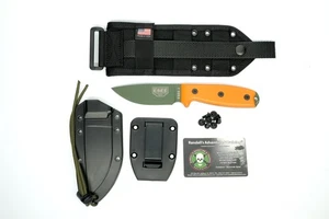 ESEE 3PM-MB-OD Green Fixed Blade Knife Orange G10 Modified / Black MOLLE Sheath - Picture 1 of 1