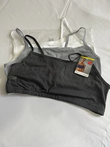 2 XL (3er Pack) NEU Hanes Baumwolle Spaghettiträger Bralette - Bild 1 von 7
