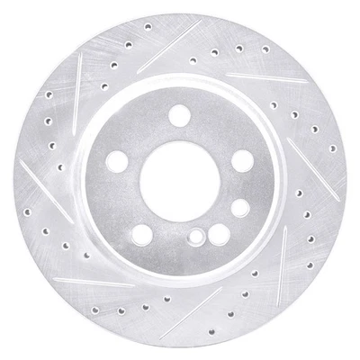For Mercedes-Benz CL500 98-99 Brake Rotor DFC Premium Drilled & Slotted Rear - Imagem 1 de 4