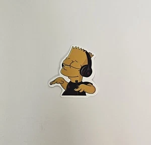 Bart From The Simpsons Holding A Blunt Sticker Listening To Headphones Decal  - Picture 1 of 4