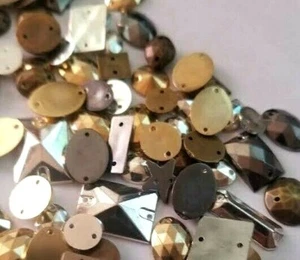 CraftbuddyUS 100 piezas surtido de pernos de costura metálica pirámide lágrima cuadrada redonda - Imagen 1 de 3
