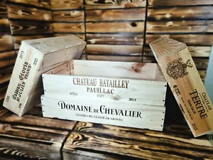 Caja de caja de vino de madera - BANDEJAS POCO PROFUNDAS - Tienda de almacenamiento hogar - CAJAS DE LIMPIEZA - Imagen 1 de 16