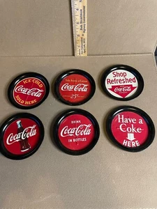 Coca Cola Coasters metal 1993 set of 6 no box - Picture 1 of 5