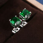 5 Color Cubic Zircon Stud Earring Women Luxury 925 Silver Anniversary Jewelry
