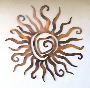 Wanddeko Holz Sonne Wandbild Dekoration Innen Außen Garten Geschenk Wand Deko XL - Bild 1 von 7
