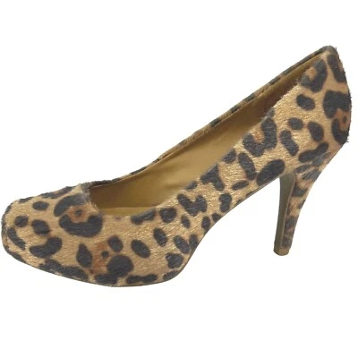 Para mujeres Nuevo Olsenboye Obelina Pelo Difuso Estampado de Leopardo Zapatos de Tacón 7.5M Foto 1 de 4