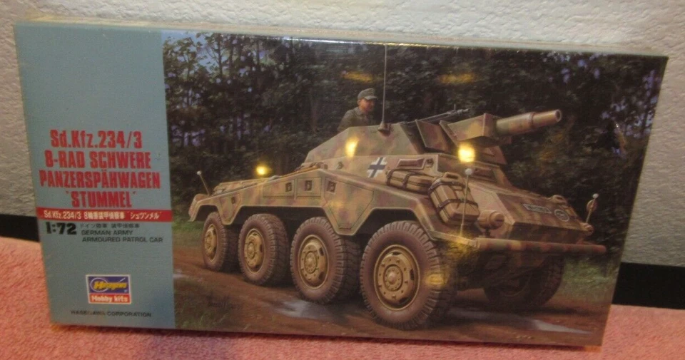 Stummel Patrol Car German Army 1:72 Scale Military Model Kit - Hasegawa 31154 - Image 1 of 1