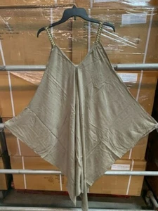 NUEVO CON ETIQUETAS Paraguas Mariposa Sólido Espagueti Correa Sol Vestido Suéter Beige Mujer Venta - Imagen 1 de 1