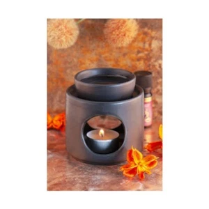 Duftlampe Aromalampe „Eleganzia“ schwarz für Teelicht und ätherischen Öle - Bild 1 von 3