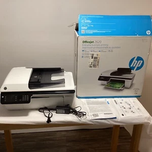 HP Officejet 2620 All In One Printer White And Black Tested! With Power Cord! - Picture 1 of 5