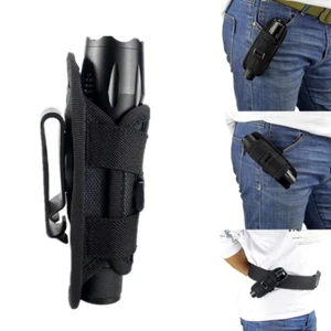 Taktischer Dienst Gürtel Taschenlampe Holster Halter mit 360 Grad drehbarem Clip - Bild 1 von 12