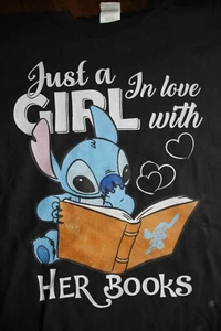 Just a GIRL In love with HER BOOKS Sweatshirt, X-Large in Black - Picture 1 of 5