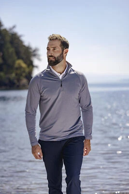 Cutter & Buck Coos Bay Mens Quarter Zip Activewear Sweatshirt | 4 Colors | S-4XL - Image 1 of 4