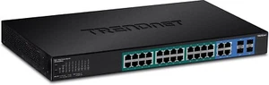 TRENDNET TPE-5028WS 28 porte Gigabit Web Smart PoE 370 W nero - Foto 1 di 4