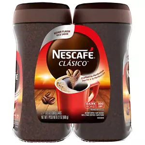 NESCAFE CLASICO Instant Coffee, Dark Roast, 10.5 Oz, 2-Count - Picture 1 of 12