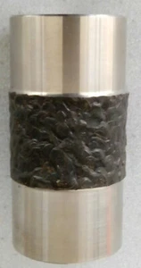 Dekorative kleine Vase, Edelstahl, Handarbeit, Unikat, Höhe 11 cm, ø 5,5 cm - Bild 1 von 5
