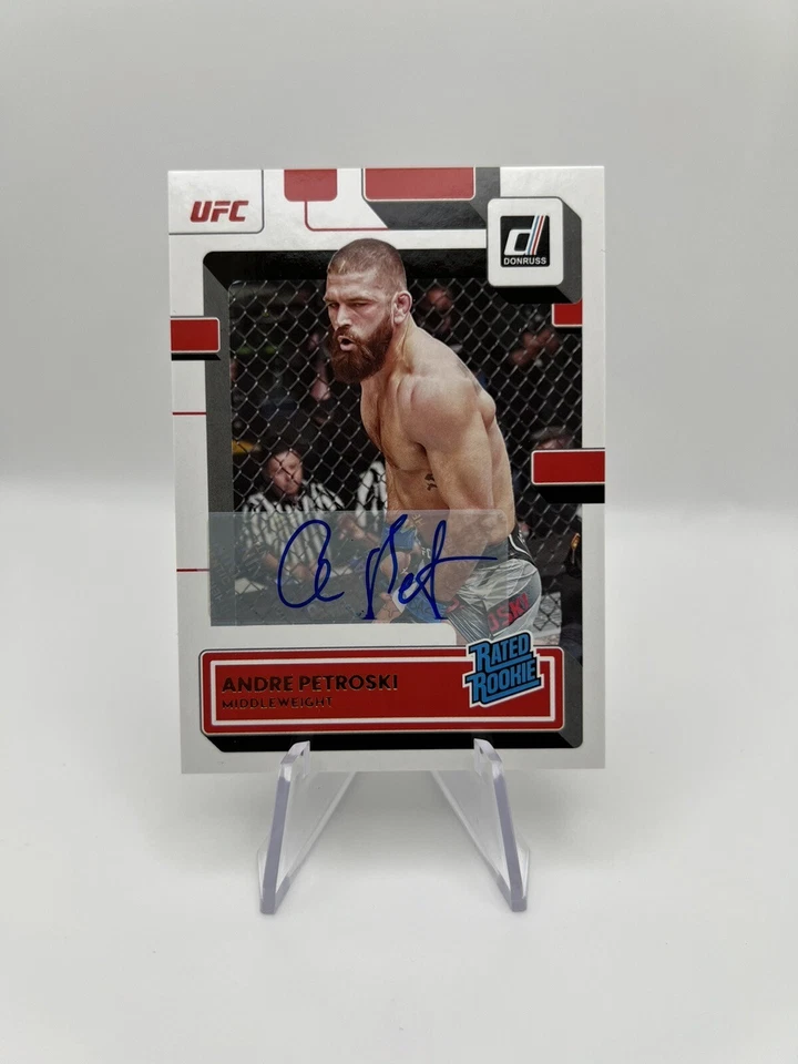 2023 Panini Donruss UFC Andre Petroski RC Rated Rookie Signatures Auto #201 - Image 1 of 2