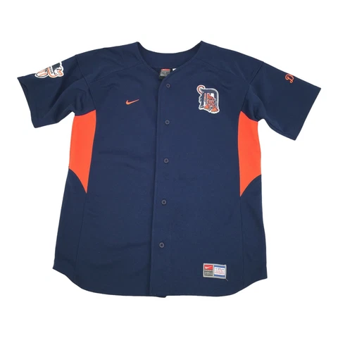 MLB Detroit Tigers Baseball Jersey Size XL Womens Blue Rodriguez #7 Blue Orange Cover