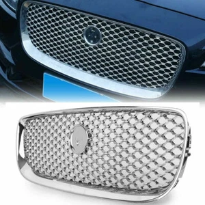 Parrilla de malla de radiador de ventilación superior delantera cromada para Jaguar F-PACE 2017-2020 H - Imagen 1 de 9