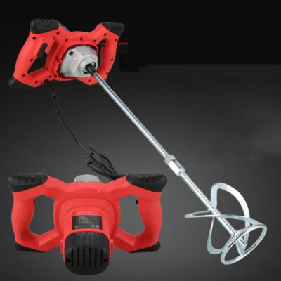 2100W Electric Plaster Paddle Mixer Mortar Paint Cement Stirrer Whisk 6 Speed - Image 1 of 4