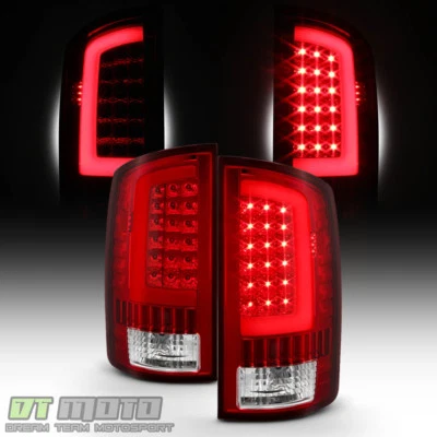 Red 2002-2006 Dodge Ram 1500 03-06 Ram 2500 3500 LED Bar Tail Lights Brake Lamps - Image 1 of 4